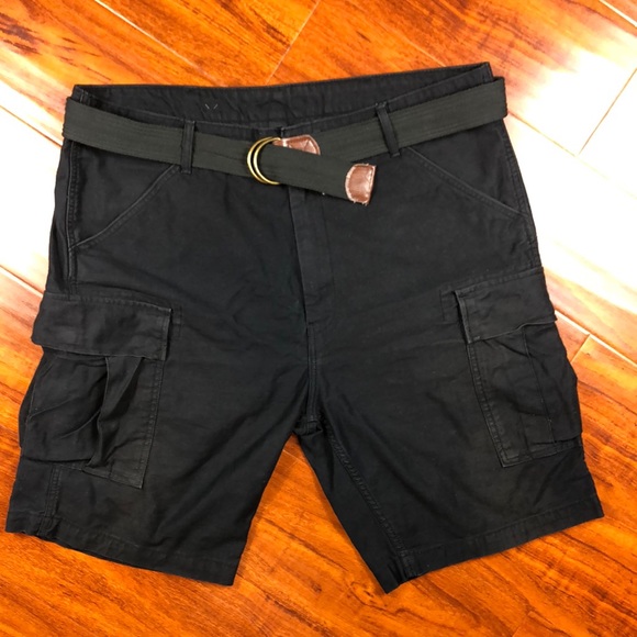Levi's Other - Levi's Black Cotton Cargo With Belt Shorts